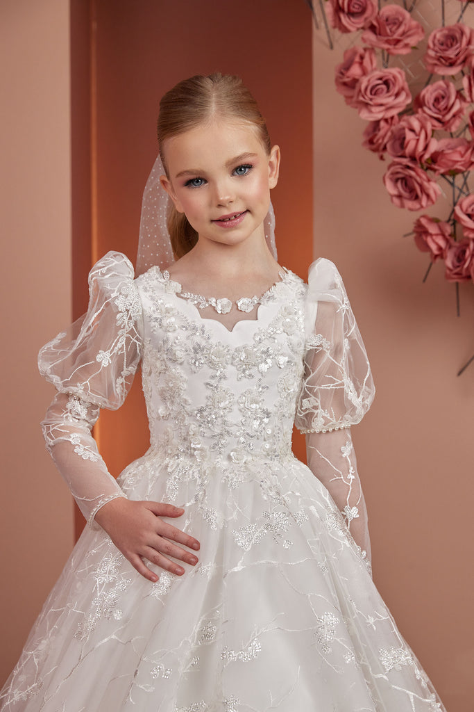 First Communion Flower Girl Ball Gown PR103