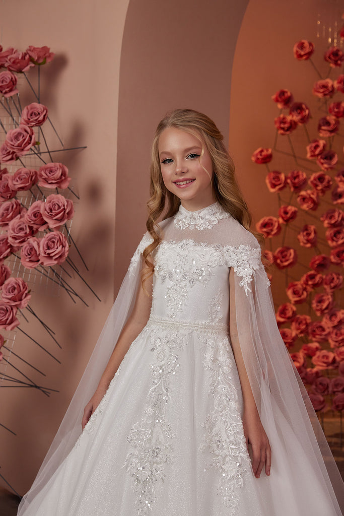 First Communion Flower Girl Ball Gown PR104 – Sparkly Gowns