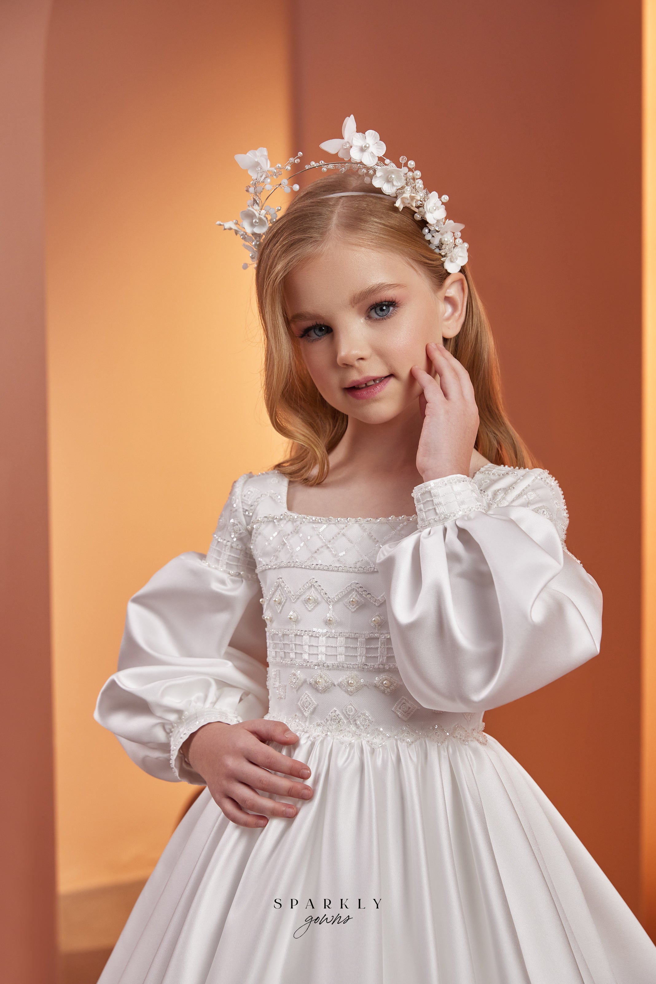 Timeless Princess Communion Dress by Mia Bambina Boutique Canada Pre-order Size 5T-6 / Ivory Timeless Princess Communion Dress by Mia Bambina Boutique Canada Pre-order Size 5T-6 / Ivory