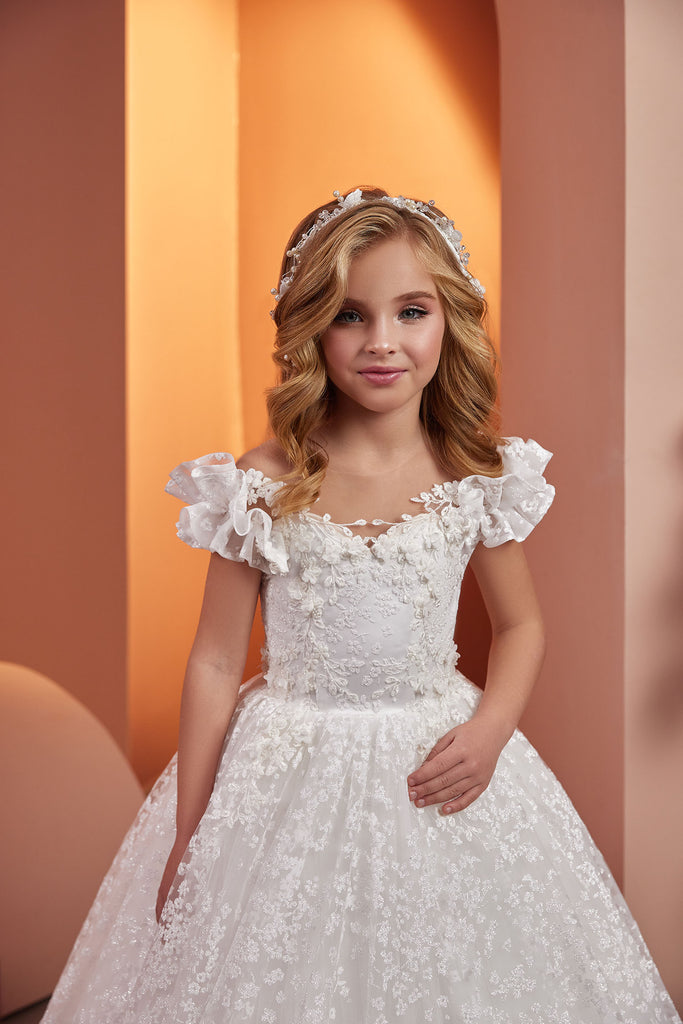 First Communion Flower Girl Ball Gown PR119