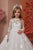 First Communion Flower Appliques Girl Ball Gown PR126