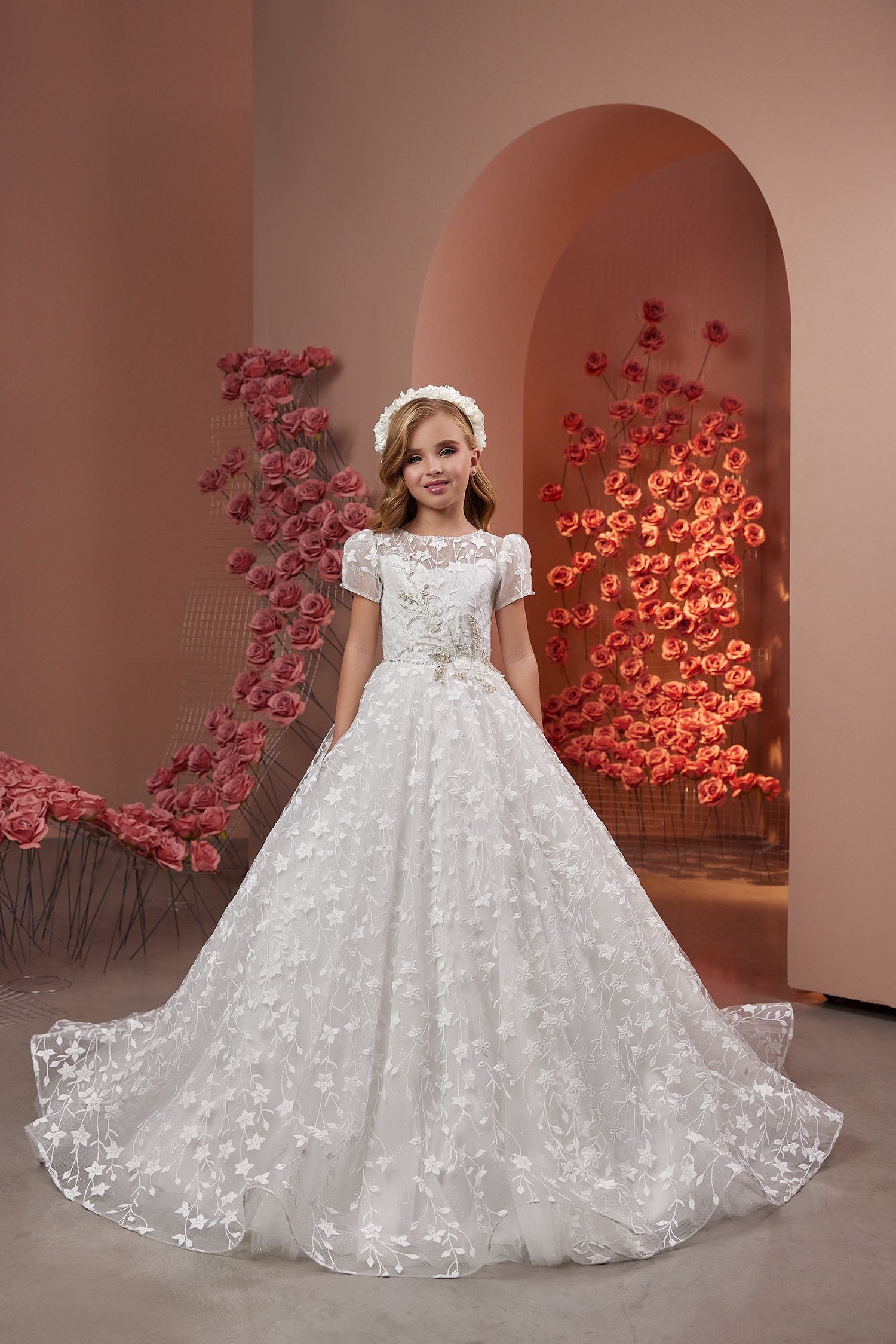 Kids Wedding Dresses Little Girl Flower Girl Dress Short Sleeves First Communion Flower Girl Ball Gown PR132 Pre-Order 11-12 Years Ivory Kids Wedding Dresses Little Girl Flower Girl Dress Short Sleeves First Communion Flower Girl Ball Gown PR132 Pre-Order 11-12 Years Ivory