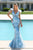 Portia & Scarlett Sleeveless Feather Embellishment Prom Gown PS1986