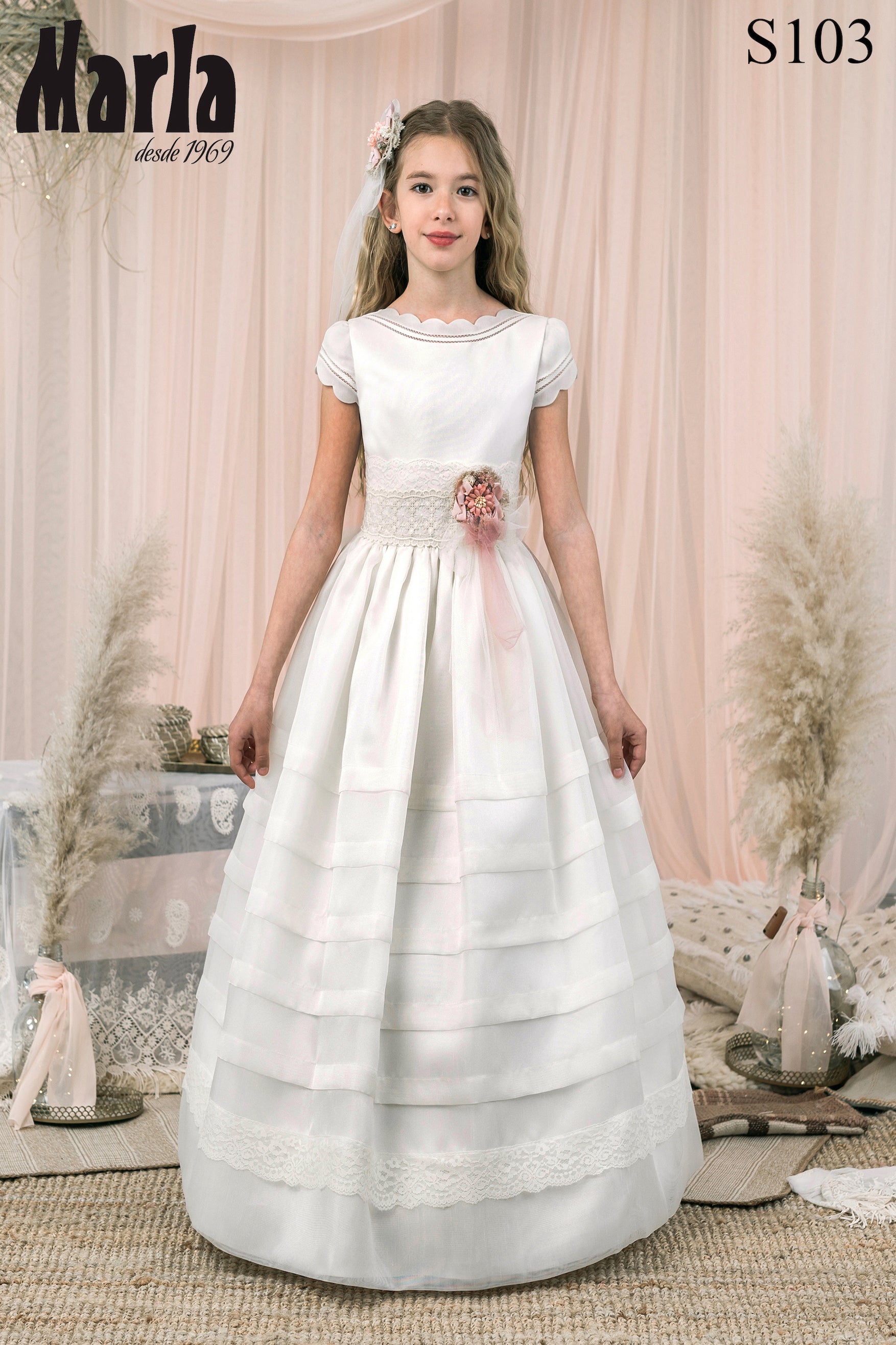 Spanish Communion Gown Marla S103 – Sparkly Gowns