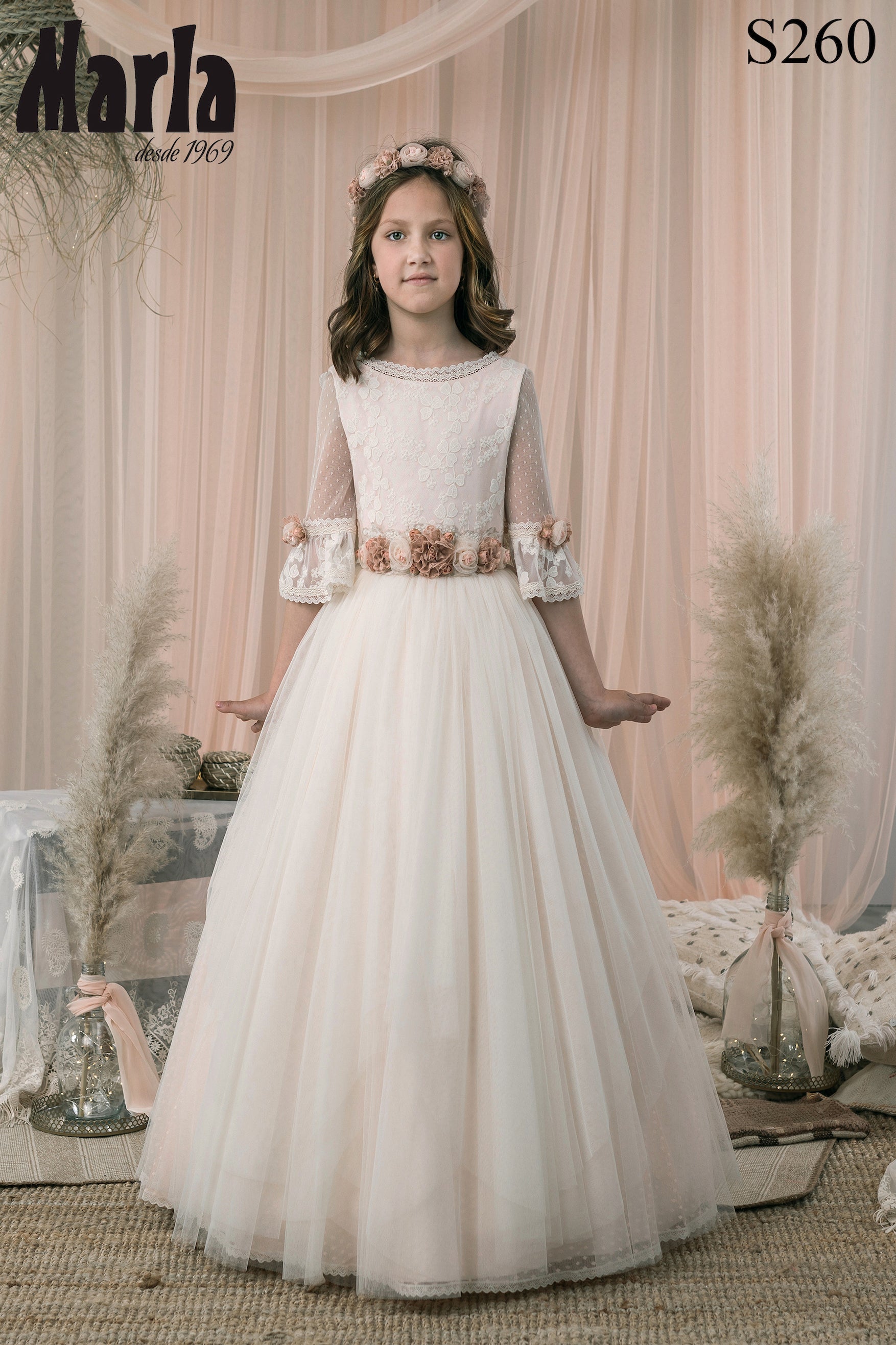 Spanish Communion Gown Marla S260 – Sparkly Gowns