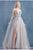 Andrea & Leo Couture A0672 Ophelia Smoky-Blue Bead Strap Tulle Gown