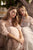 Long Sleeves Embroidered Tulle Tea Length Gown Blush  DUCHESA Andrea & Leo A0862  Blush