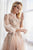 Long Sleeves Embroidered Tulle Tea Length Gown Blush  DUCHESA Andrea & Leo A0862  Blush