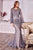 Vestido de noche salvia de manga larga totalmente perlado Andrea &amp; Leo A0997S