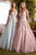 Andrea & Leo Couture A1028 Illusion  V-neckline A-line Skirt Gardenia Ball Gown
