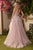 Andrea & Leo Couture A1029 Corset Strapless Floral Applique Evening Gown