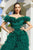 Ruffles Off-the-Shoulders Corset Structure Rouge Tulle Gown Andrea & Leo Couture A1032