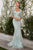 Cape Glass Beaded Mermaid Helena Evening Gown Andrea & Leo Couture A1076