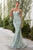 Cape Glass Beaded Mermaid Helena Evening Gown Andrea & Leo Couture A1076
