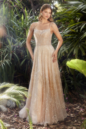 Champagne evening dress