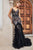 Andrea & Leo A1116 Floral Print Feather Embellishment Mermaid Gown