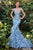 Andrea & Leo A1116 Floral Print Feather Embellishment Mermaid Gown