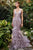 Andrea & Leo A1116 Floral Print Feather Embellishment Mermaid Gown