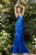 Andrea & Leo A1116 Floral Print Feather Embellishment Mermaid Gown