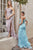Andrea & Leo Asymmetrical Neckline Leaves Appliques Long Gown A1155