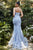 Andrea & Leo Sweetheart Neckline Opal Butterfly Appliques Gown A1213