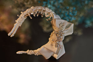 Beaded  Exclusive Ivory Headband Celestial Model A16N