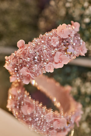 Beaded  Exclusive Pink Headband Celestial Model A19 Style  3316 3211