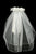 White Flower Pearl Crown Veil First Communion Flower Girl Accessories Style 037