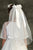White Flower Pearl Crown Veil First Communion Flower Girl Accessories Style 037