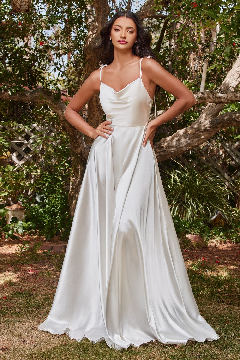 Cowl-Neckline A-line Slit Wedding Gown BD104W Cowl-Neckline A-line Slit Wedding Gown BD104W Cowl-Neckline A-line Slit Wedding Gown BD104W Cowl-Neckline A-line Slit Wedding Gown BD104W