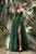 Emerald evening gown