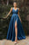 Blue evening gown