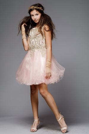 Knee Lengh Dress for Junior Bridesmaid or Flower Girl