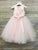 Sumptuous Jacquard Flower Girl, Communion Ball Gown with Tulle Skirt.