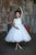 Sumptuous Jacquard Flower Girl, Communion Ball Gown with Tulle Skirt.