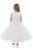 Sumptuous Jacquard Flower Girl, Communion Ball Gown with Tulle Skirt.