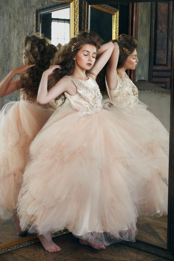 The Lavish Multi-Tiered Tutu Tulle Flower Girl Dress