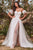 Vestido de novia de tul con mangas desmontables y hombros descubiertos CB080W