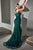One Shoulder Fitted Glitter Gown CB081