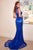 One Shoulder Fitted Glitter Gown CB081