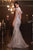 Plunging Neckline Glitter Print Mermaid Prom Gown CB088