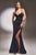 Sparkly Plunging Neckline Stretch Prom Gown CC2162