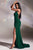 Sparkly Plunging Neckline Stretch Prom Gown CC2162
