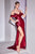 Fitted Soft Satin Beaded Embellishment Prom Gown CC2197