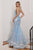 Glitter Printed Embellishment Mermaid Gown CC2279