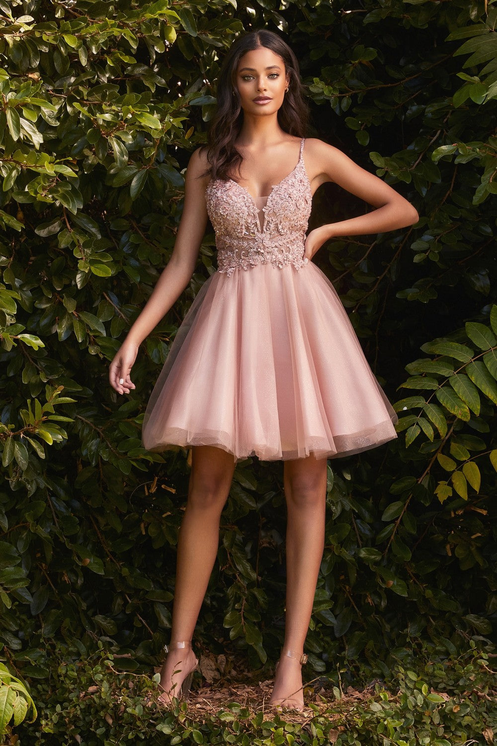 A-line Short Cocktail Dress By Cinderella Divine CD0190 Sparkly Gowns A-line Short Cocktail Dress By Cinderella Divine CD0190 Sparkly Gowns