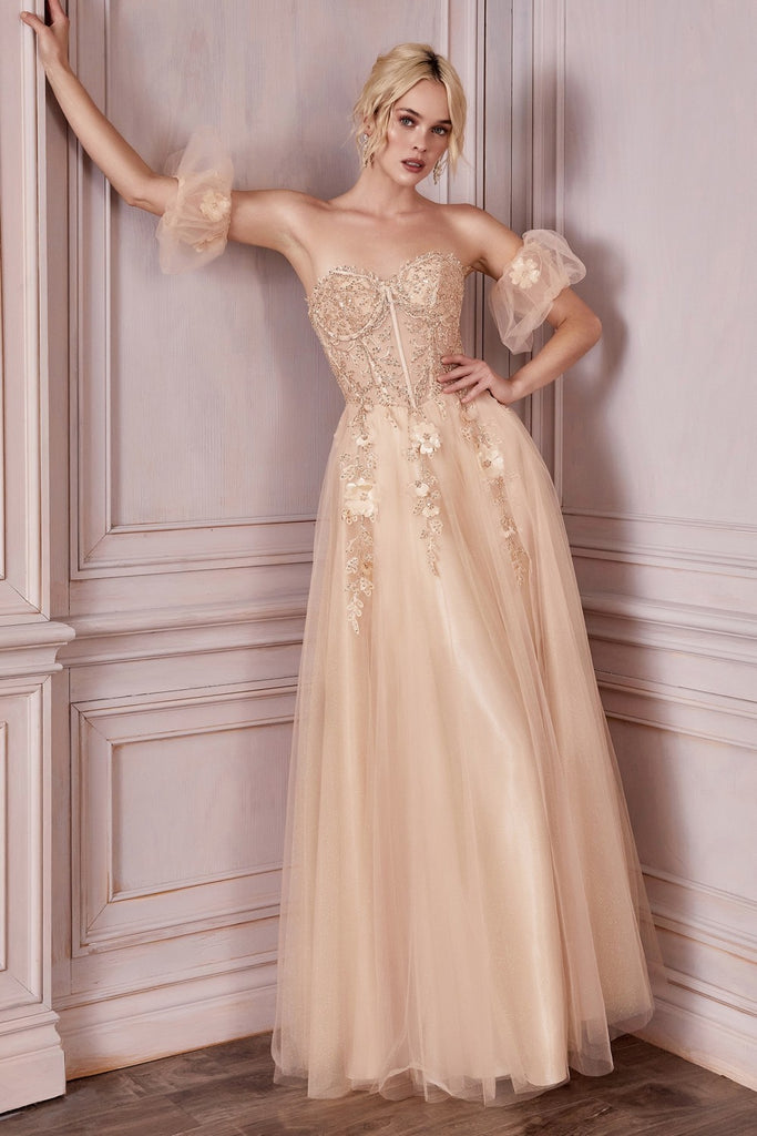 Strapless Layered Tulle A-line by La Divine CD0191