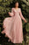 Long  Sleeves V- Neckline Chiffon Evening Dress CD0192