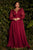 Long  Sleeves V- Neckline Chiffon Evening Dress CD0192