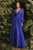 Long  Sleeves V- Neckline Chiffon Evening Dress CD0192